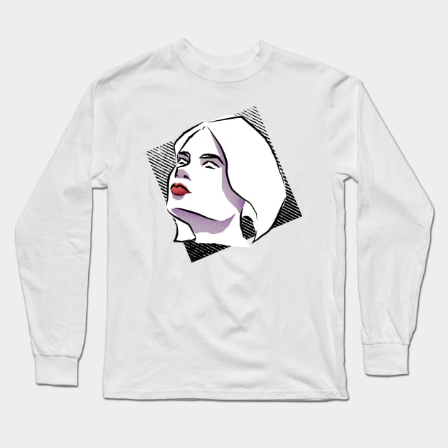 Minimalistic Woman Long Sleeve T-Shirt by MarioNightz